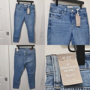 •MADEWELL• 9” High Rise Skinny Jeans